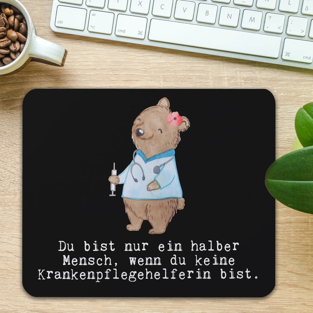 Mauspad Krankenpflegehelferin mit Herz Mousepad, Computer zubehör, Büroausstattung, PC Zubehör, Arbeitszimmer, Mauspad, Einzigartiges Mauspad, Designer Mauspad, Mausunterlage, Mauspad Büro, Beruf, Ausbildung, Jubiläum, Abschied, Rente, Kollege, Kollegin, Geschenk, Schenken, Arbeitskollege, Mitarbeiter, Firma, Danke, Dankeschön, Krankenpflegehelferin, Pflegehelferin, Pflegekraft