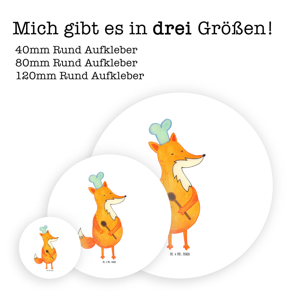 Rund Aufkleber Fuchs Koch Sticker, Aufkleber, Etikett, Fuchs, Füchse, Koch Geschenk, Küche Spruch, Küche Deko, Köche, Bäcker, Party Spruch, Spruch lustig, witzig