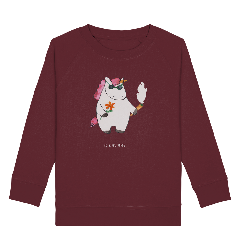 Organic Kinder Pullover Einhorn Woodstock Kinder Pullover, Kinder Sweatshirt, Jungen, Mädchen, Einhorn, Einhörner, Einhorn Deko, Pegasus, Unicorn, Kiffen, Joint, Zigarette, Alkohol, Party, Spaß. lustig, witzig, Woodstock