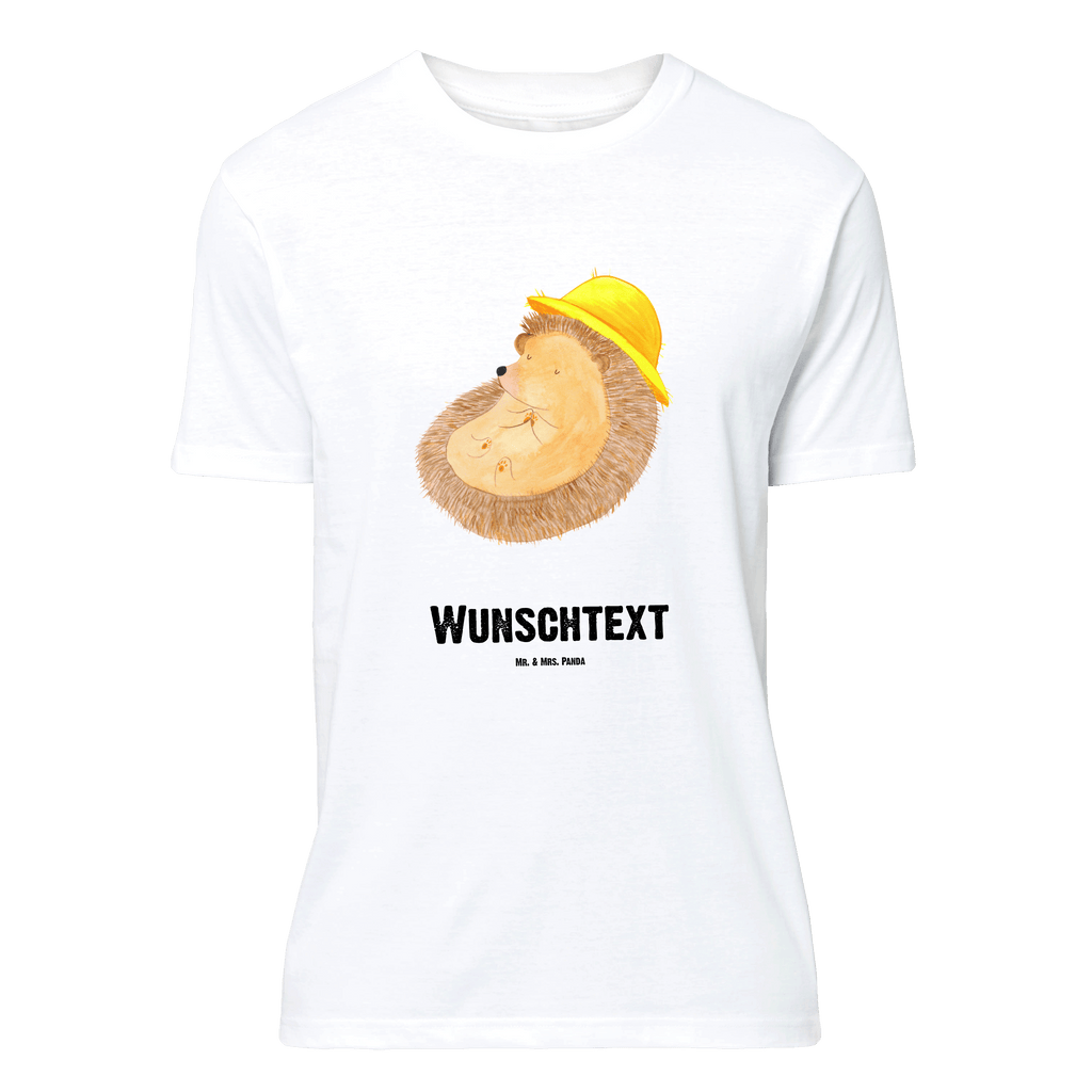 Personalisiertes T-Shirt Igel Beten T-Shirt Personalisiert, T-Shirt mit Namen, T-Shirt mit Aufruck, Männer, Frauen, Wunschtext, Bedrucken, Tiermotive, Gute Laune, lustige Sprüche, Tiere, Igel, Igel mit Hut, Sonnenhut, Gott, Amen, beten, Leben, Dankbarkeit, Dankbar sein, dankbar, genießen