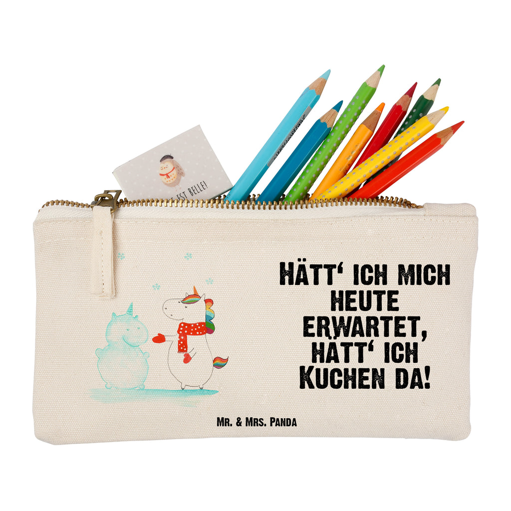 Schminktasche Einhorn Schneemann Schminktasche, Kosmetiktasche, Kosmetikbeutel, Stiftemäppchen, Etui, Federmappe, Makeup, XXL, Schminketui, Kosmetiketui, Schlamperetui, Einhorn, Einhörner, Einhorn Deko, Pegasus, Unicorn, Schneemann, Winter, Schnee, Kuchen, Weihnachten, kalt, Mütze, Handschuhe, X-Mas