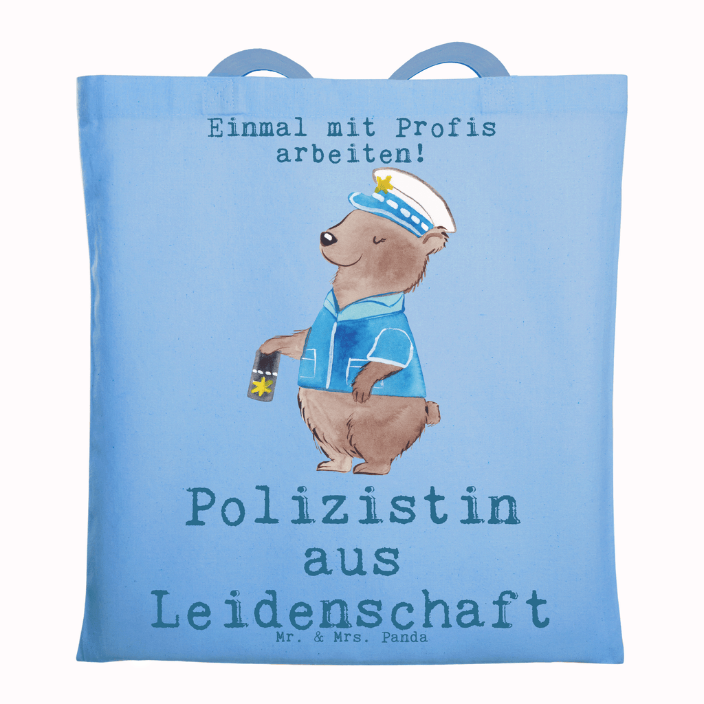 Tragetasche Polizistin aus Leidenschaft Beuteltasche, Beutel, Einkaufstasche, Jutebeutel, Stoffbeutel, Tasche, Shopper, Umhängetasche, Strandtasche, Schultertasche, Stofftasche, Tragetasche, Badetasche, Jutetasche, Einkaufstüte, Laptoptasche, Beruf, Ausbildung, Jubiläum, Abschied, Rente, Kollege, Kollegin, Geschenk, Schenken, Arbeitskollege, Mitarbeiter, Firma, Danke, Dankeschön, Polizistin, Polizeibeamtin, Wachfrau, Cop, Polizei, Studium