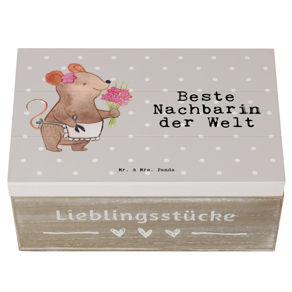 Holzkiste Maus Beste Nachbarin der Welt Holzkiste, Kiste, Schatzkiste, Truhe, Schatulle, XXL, Erinnerungsbox, Erinnerungskiste, Dekokiste, Aufbewahrungsbox, Geschenkbox, Geschenkdose, für, Dankeschön, Geschenk, Schenken, Geburtstag, Geburtstagsgeschenk, Geschenkidee, Danke, Bedanken, Mitbringsel, Freude machen, Geschenktipp, Nachbarin, Nachbarn, Nachbarschaft, Freundin, Angrenzer, Anwohnerin, Bewohnerin, Freundschaft