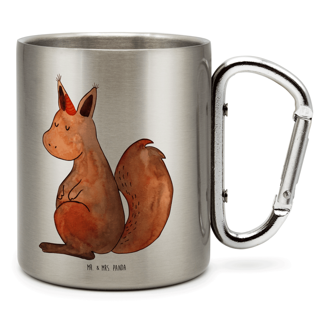 Edelstahlbecher Einhörnchen Glaube Edelstahltasse, Karabiner, Edelstahlbecher, Outdoor, Camping, Tasse, Becher, Einhorn, Einhörner, Einhorn Deko, Pegasus, Unicorn, Einhörnchen, Eichhörnchen, Eichhorn