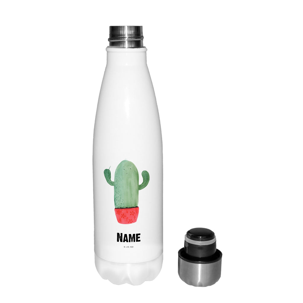 Personalisierte Thermosflasche Kaktus wütend Personalisierte Isolierflasche, Personalisierte Thermoflasche, Personalisierte Trinkflasche, Trinkflasche Mit Namen, Wunschname, Bedrucken, Namensflasche, Kaktus, Kakteen, ärgern, Büro, Schule, Büroalltag, Chefin, Kollege, Kollegin, wütend