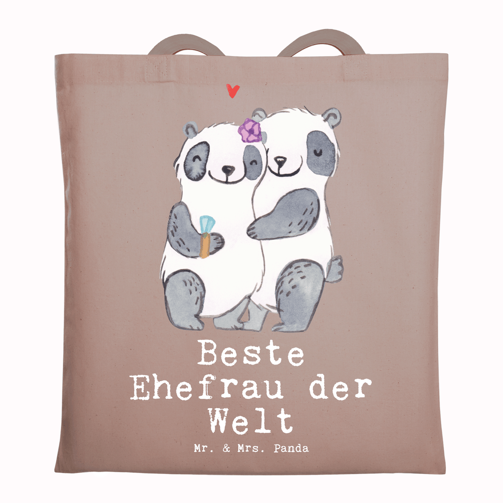 Tragetasche Panda Beste Ehefrau der Welt Beuteltasche, Beutel, Einkaufstasche, Jutebeutel, Stoffbeutel, Tasche, Shopper, Umhängetasche, Strandtasche, Schultertasche, Stofftasche, Tragetasche, Badetasche, Jutetasche, Einkaufstüte, Laptoptasche, für, Dankeschön, Geschenk, Schenken, Geburtstag, Geburtstagsgeschenk, Geschenkidee, Danke, Bedanken, Mitbringsel, Freude machen, Geschenktipp, Ehefrau, Beste, Frau, Partnerin, Freundin, Traumfrau, Hochzeit, Liebling, Ehepartner, Ehe, Gattin, Lebensgefährtin, Braut, Kleinigkeit