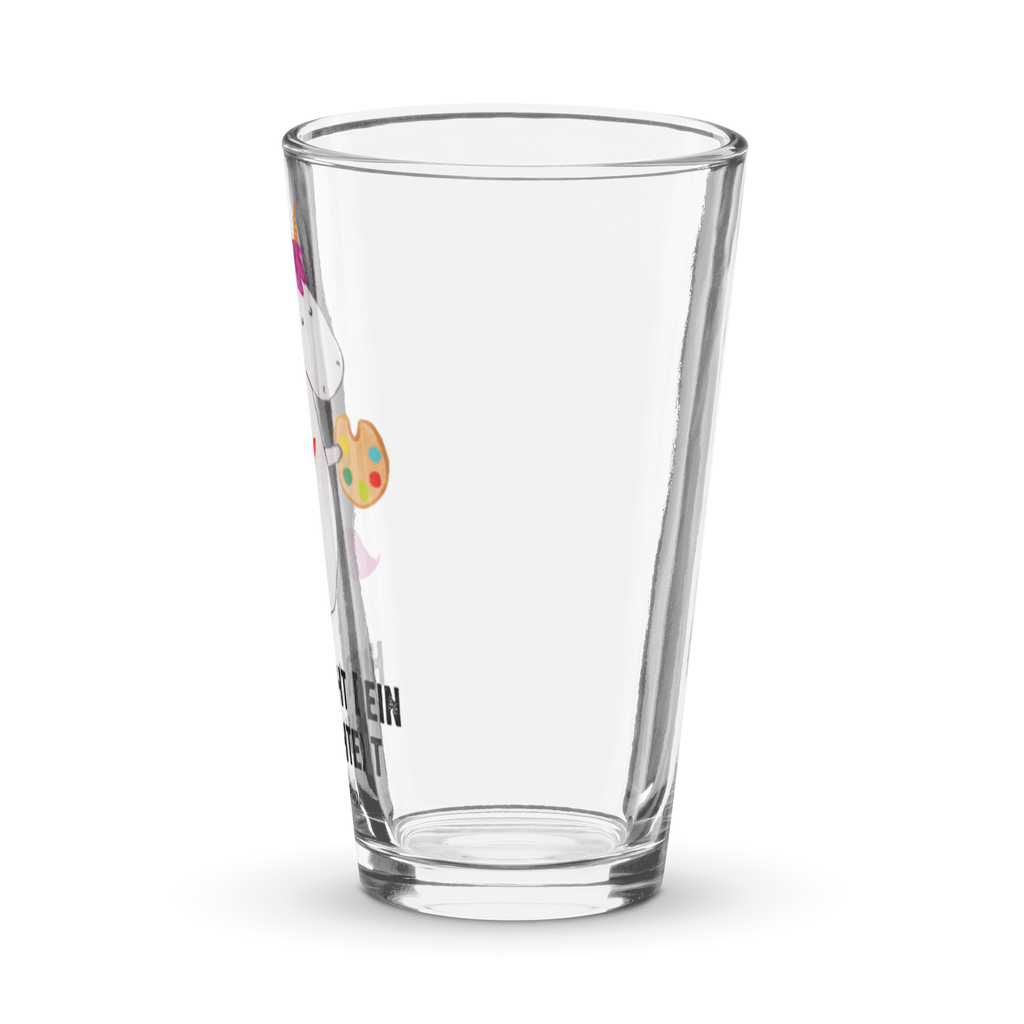 Personalisiertes Trinkglas Einhorn Künstler Personalisiertes Trinkglas, Personalisiertes Glas, Personalisiertes Pint Glas, Personalisiertes Bierglas, Personalisiertes Cocktail Glas, Personalisiertes Wasserglas, Glas mit Namen, Glas selber bedrucken, Wunschtext, Selbst drucken, Wunschname, Einhorn, Einhörner, Einhorn Deko, Pegasus, Unicorn, Englisch, Künstler, Artist, Malen, Zeichnen, Welt, Farbe, Stift, Pinsel, Geschenk, Maler