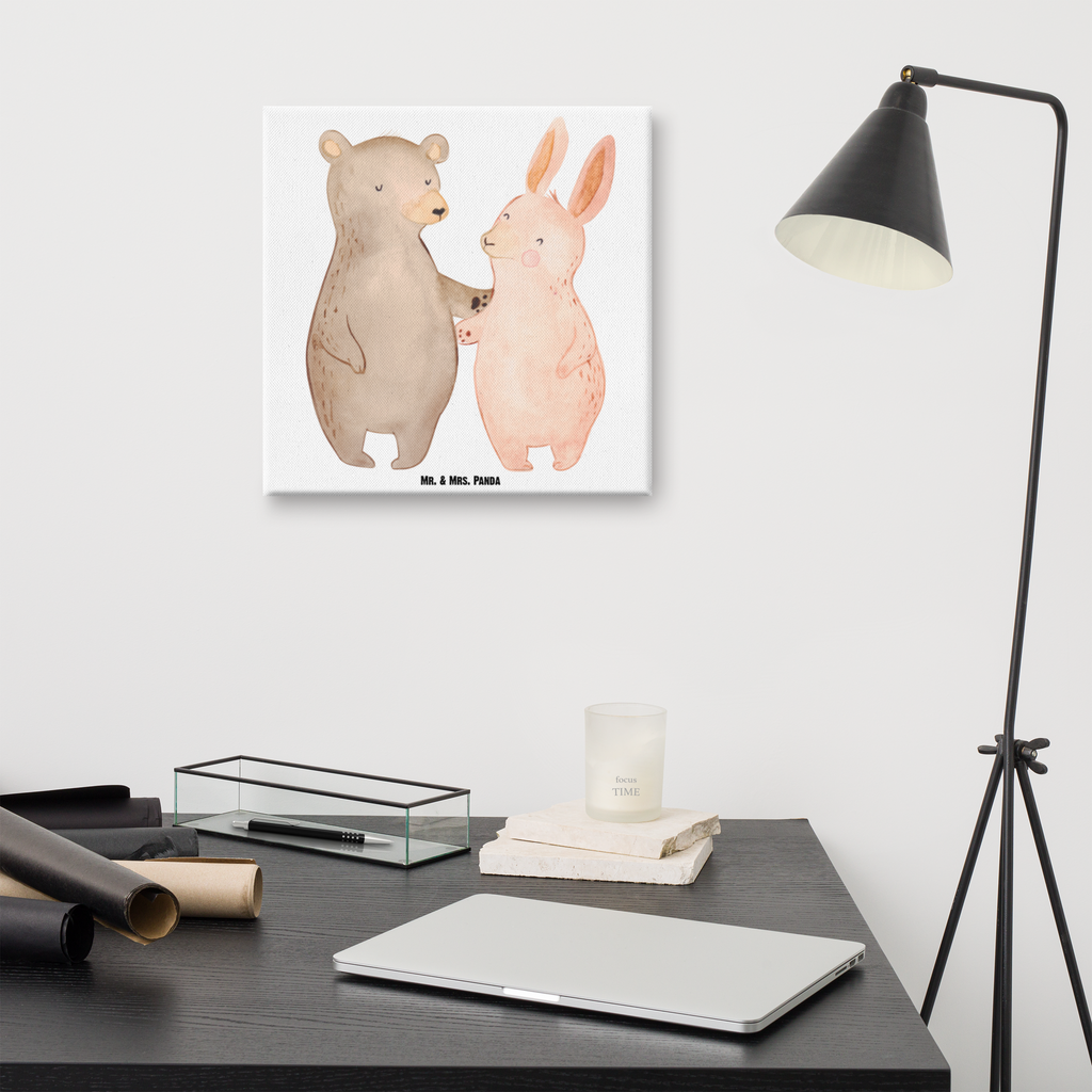 Leinwand Bild Bär und Hase Umarmen Leinwand, Bild, Kunstdruck, Wanddeko, Dekoration, Liebe, Partner, Freund, Freundin, Ehemann, Ehefrau, Heiraten, Verlobung, Heiratsantrag, Liebesgeschenk, Jahrestag, Hocheitstag, Freunde, bester Freund, Hase, Bär, Bärchen, best friends