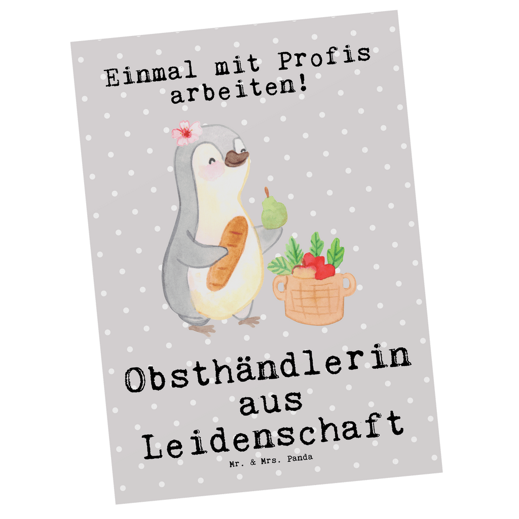 Postkarte Obsthändlerin aus Leidenschaft Postkarte, Karte, Geschenkkarte, Grußkarte, Einladung, Ansichtskarte, Geburtstagskarte, Einladungskarte, Dankeskarte, Ansichtskarten, Einladung Geburtstag, Einladungskarten Geburtstag, Beruf, Ausbildung, Jubiläum, Abschied, Rente, Kollege, Kollegin, Geschenk, Schenken, Arbeitskollege, Mitarbeiter, Firma, Danke, Dankeschön, Obsthändlerin, Obstverkäuferin, Wochenmarkthändlerin, Obstbäuerin, Obst- und Gemüsehändlerin, Obstplantage