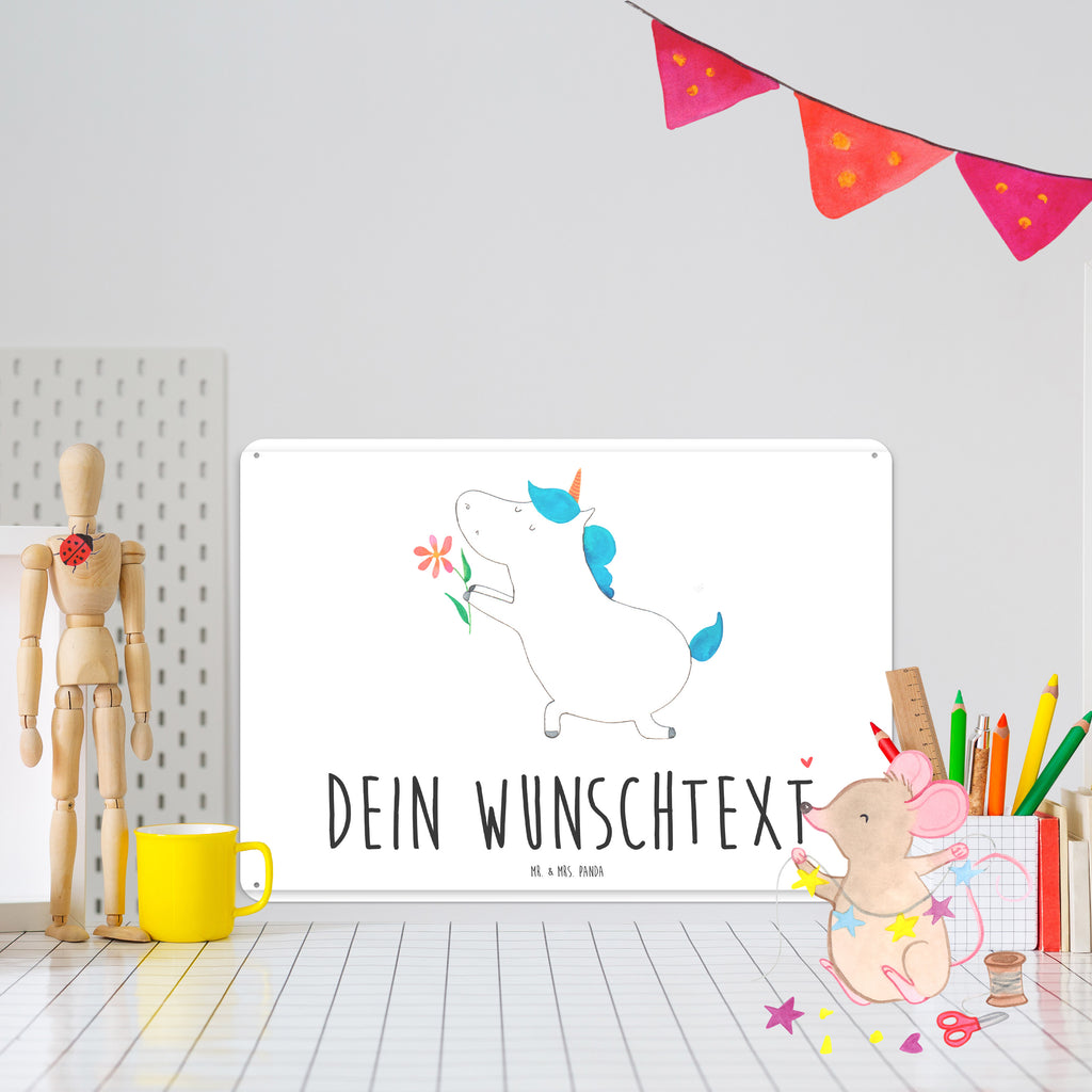 Personalisiertes Blechschild Einhorn Blume Blechschild, Metallschild, Geschenk Schild, Schild, Magnet-Metall-Schild, Deko Schild, Wandschild, Wand-Dekoration, Türschild, Einhorn, Einhörner, Einhorn Deko, Pegasus, Unicorn, Liebe, Liebesbeweis, Antrag, Heiratsantrag, Verlobung, Ehepaar, Pärchen, Partner, Freund, Freundin, Ehe, heiraten