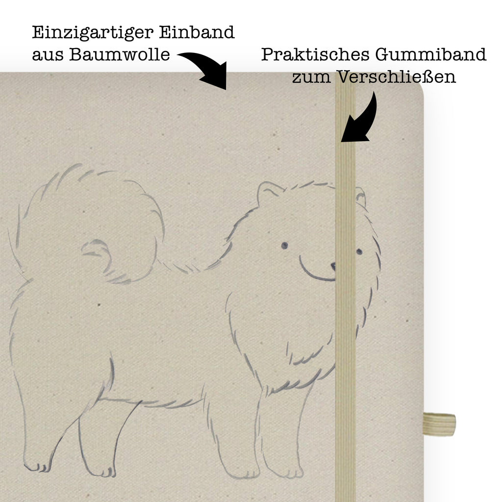 Baumwoll Notizbuch Samojede Lebensretter Notizen, Eintragebuch, Tagebuch, Notizblock, Adressbuch, Journal, Kladde, Skizzenbuch, Notizheft, Schreibbuch, Schreibheft, Hund, Hunderasse, Rassehund, Hundebesitzer, Geschenk, Tierfreund, Schenken, Welpe, Samojede, Samojedenhund, Samojedenspitz