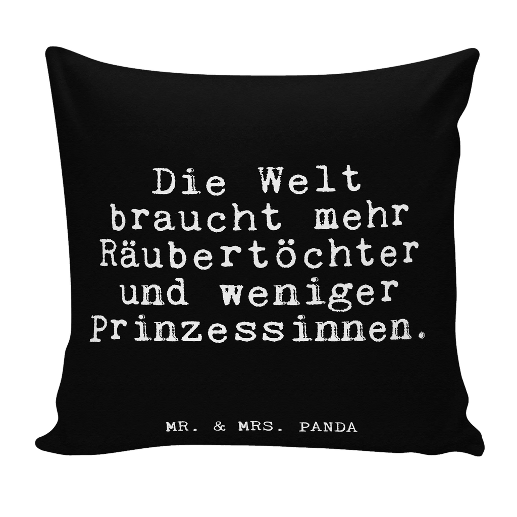 40x40 Kissen Fun Talk Die Welt braucht mehr Räubertöchter und weniger Prinzessinnen. Kissenhülle, Kopfkissen, Sofakissen, Dekokissen, Motivkissen, sofakissen, sitzkissen, Kissen, Kissenbezüge, Kissenbezug 40x40, Kissen 40x40, Kissenhülle 40x40, Zierkissen, Couchkissen, Dekokissen Sofa, Sofakissen 40x40, Dekokissen 40x40, Kopfkissen 40x40, Kissen 40x40 Waschbar, Spruch, Sprüche, lustige Sprüche, Weisheiten, Zitate, Spruch Geschenke, Glizer Spruch Sprüche Weisheiten Zitate Lustig Weisheit Worte