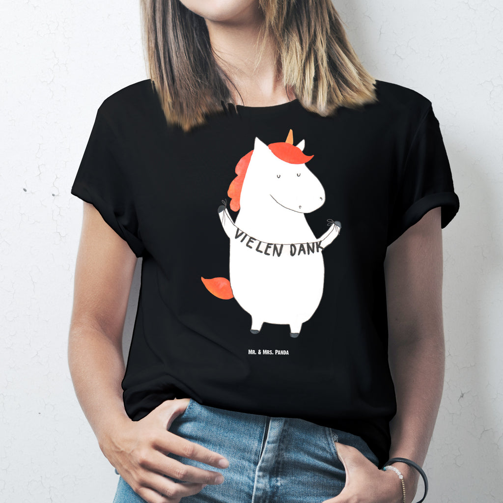 T-Shirt Standard Einhorn Vielen Dank T-Shirt, Shirt, Tshirt, Lustiges T-Shirt, T-Shirt mit Spruch, Party, Junggesellenabschied, Jubiläum, Geburstag, Herrn, Damen, Männer, Frauen, Schlafshirt, Nachthemd, Sprüche, Einhorn, Einhörner, Einhorn Deko, Pegasus, Unicorn, Danke, vielen Dank, Dankeschön, Danksagung