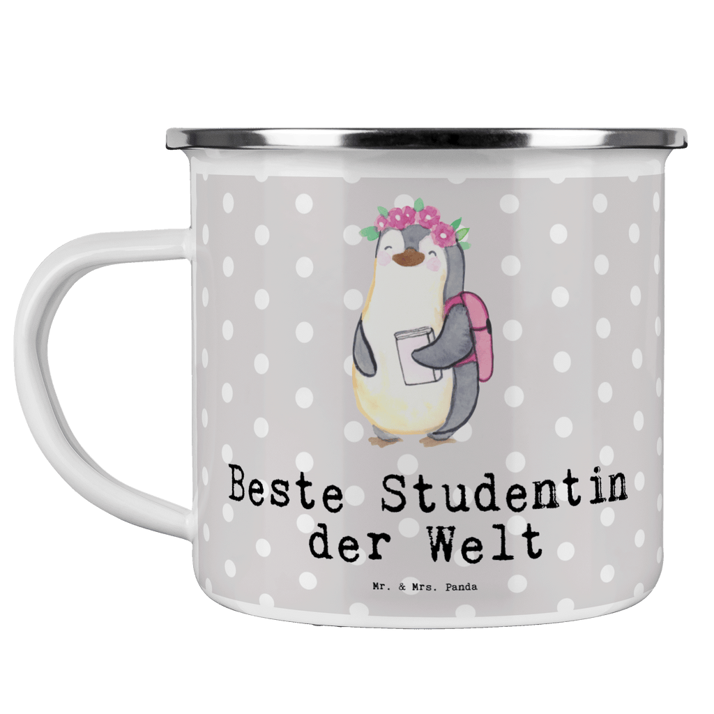 Camping Emaille Tasse Pinguin Beste Studentin der Welt Campingtasse, Trinkbecher, Metalltasse, Outdoor Tasse, Emaille Trinkbecher, Blechtasse Outdoor, Emaille Campingbecher, Edelstahl Trinkbecher, Metalltasse für Camping, Kaffee Blechtasse, Camping Tasse Metall, für, Dankeschön, Geschenk, Schenken, Geburtstag, Geburtstagsgeschenk, Geschenkidee, Danke, Bedanken, Mitbringsel, Freude machen, Geschenktipp, Studentin, Studium, Tochter, Spaß, Musterschülerin, lustig, Studienabschluss, witzig, Universität, Abschluss, Alumni, Uni, Studenten, Hochschule