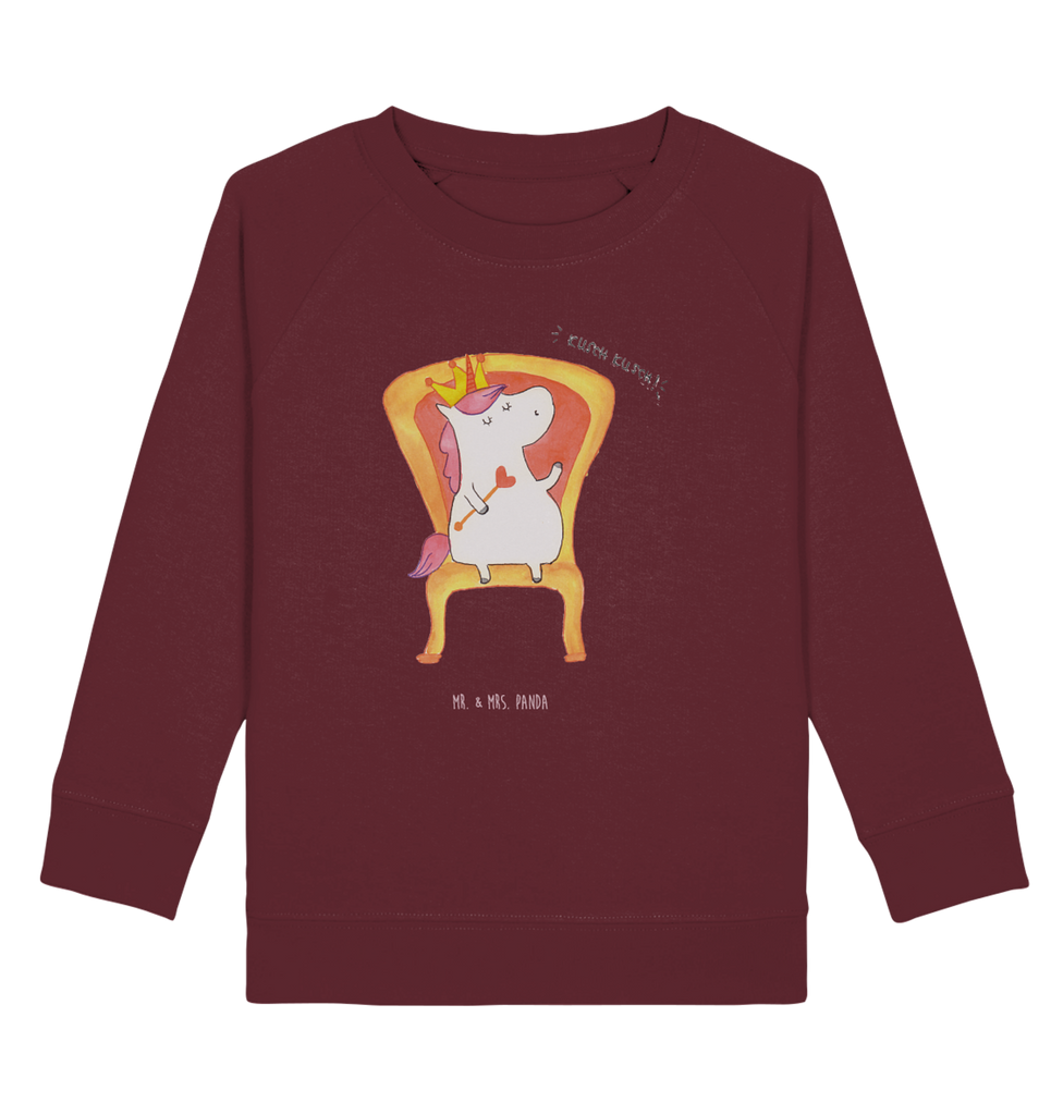 Organic Kinder Pullover Einhorn König Kinder Pullover, Kinder Sweatshirt, Jungen, Mädchen, Einhorn, Einhörner, Einhorn Deko, Pegasus, Unicorn, König, Präsident, Bundeskanzler, Herrscher, Kaiser, Prinzessin, Krone