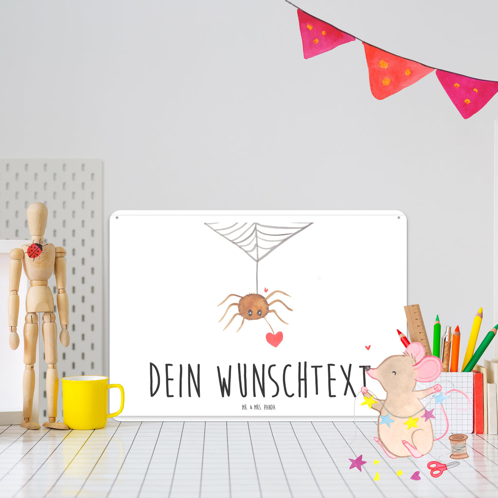 Personalisiertes Blechschild Spinne Agathe Liebe Blechschild, Metallschild, Geschenk Schild, Schild, Magnet-Metall-Schild, Deko Schild, Wandschild, Wand-Dekoration, Türschild, Spinne Agathe, Spinne, Agathe, Videos, Merchandise, Liebe, Verliebt, Liebesbeweis, Liebesgeschenk