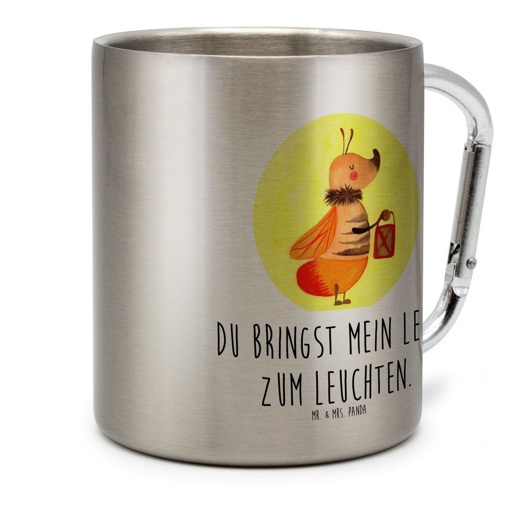 Edelstahlbecher Glühwürmchen Edelstahltasse, Karabiner, Edelstahlbecher, Outdoor, Camping, Tasse, Becher, Tiermotive, Gute Laune, lustige Sprüche, Tiere, Glühwürmchen, Glühwurm, Falter, Liebe, Leuchten, magisch, Liebesbeweis, Lieblingsmensch, Verlobung, Heiratsantrag, Jahrestag, Liebesspruch