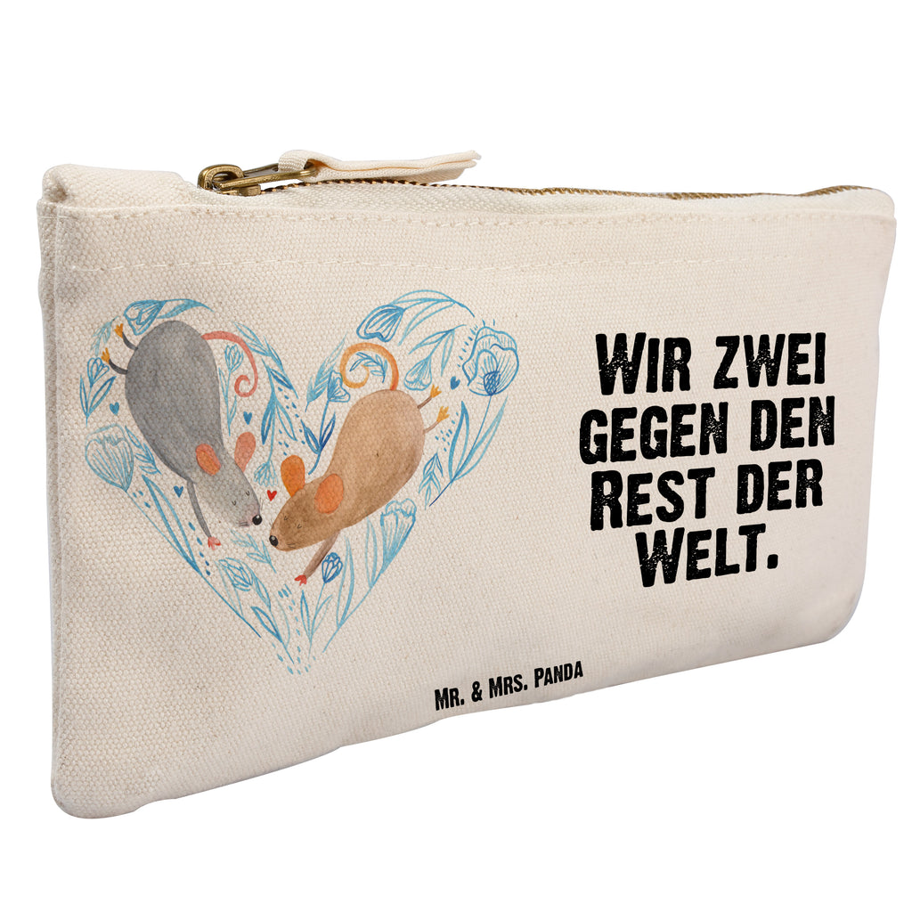 Schminktasche Mäuse Herz Schminktasche, Kosmetiktasche, Kosmetikbeutel, Stiftemäppchen, Etui, Federmappe, Makeup, XXL, Schminketui, Kosmetiketui, Schlamperetui, Liebe, Partner, Freund, Freundin, Ehemann, Ehefrau, Heiraten, Verlobung, Heiratsantrag, Liebesgeschenk, Jahrestag, Hocheitstag, Maus, Mäuse, Liebesbotschaft, Liebesbeweis, Hochzeit, Lieblingsmensch, Gemeinsamkeit, Love, Geschenk für zwei