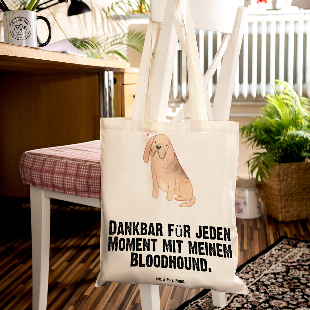 Tragetasche Bloodhound Moment Beuteltasche, Beutel, Einkaufstasche, Jutebeutel, Stoffbeutel, Tasche, Shopper, Umhängetasche, Strandtasche, Schultertasche, Stofftasche, Tragetasche, Badetasche, Jutetasche, Einkaufstüte, Laptoptasche, Hund, Hunderasse, Rassehund, Hundebesitzer, Geschenk, Tierfreund, Schenken, Welpe, Bluthund, Bloodhound, St. Hubertushund, Chien de Saint Hubert