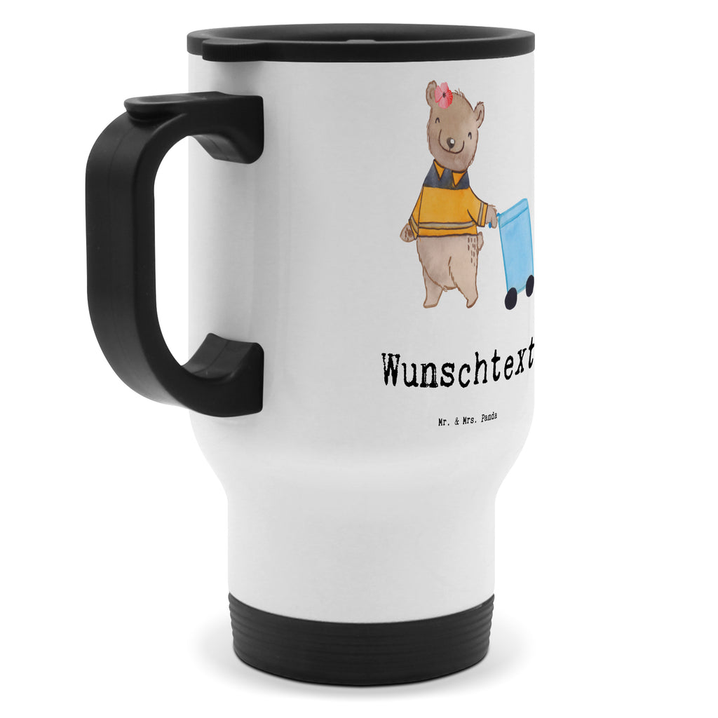 Personalisierter Thermobecher Müllwerkerin mit Herz Personalisierter Thermobecher, Personalisierter To Go Becher, Personalisierte Thermotasse, Personalisierter Kaffeebecher, Personalisierter Isolierbecher, Thermobecher personalisieren, Thermobecher mit Namen, Thermobecher selbst gestalten, Wunschname, Spülmaschinenfest, Bedrucken, Isolierbecher mit Namen, Isolierbecher selbst gestalten, Thermotasse personalisieren, Thermotasse mit Namen, Beruf, Ausbildung, Jubiläum, Abschied, Rente, Kollege, Kollegin, Geschenk, Schenken, Arbeitskollege, Mitarbeiter, Firma, Danke, Dankeschön, Müllwerkerin, Fachkraft Kreislauf- und Abfallwirtschaft, Müllentsorgerin, Kehrichtfrau, Müllfrau, Müllfahreriin