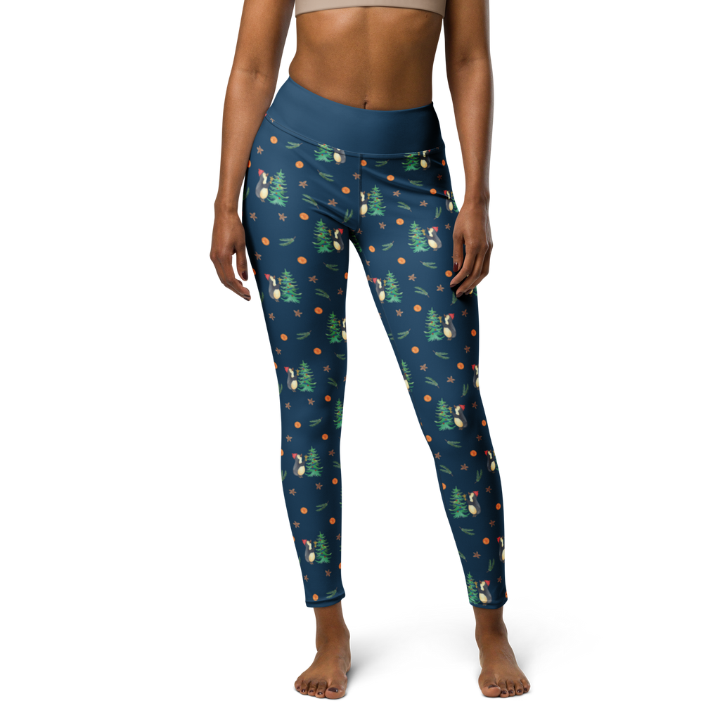 Yogahose Pinguin Weihnachtsbaum Muster Yogapants, Yogaleggings, Yogaleggins, Yogahose Damen, Yogahose, Frauen, Yogahose Mädchen, Yogahose Kinder, Yogahose Herren, Yogahose Männer, Winter, Weihnachten, Weihnachtsdeko, Nikolaus, Advent, Heiligabend, Wintermotiv, Pinguin