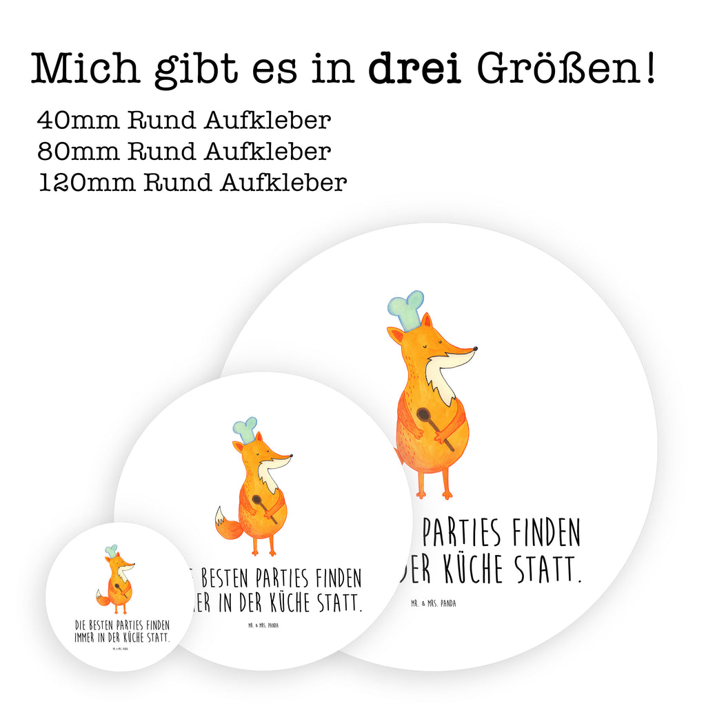 Rund Aufkleber Fuchs Koch Sticker, Aufkleber, Etikett, Fuchs, Füchse, Koch Geschenk, Küche Spruch, Küche Deko, Köche, Bäcker, Party Spruch, Spruch lustig, witzig