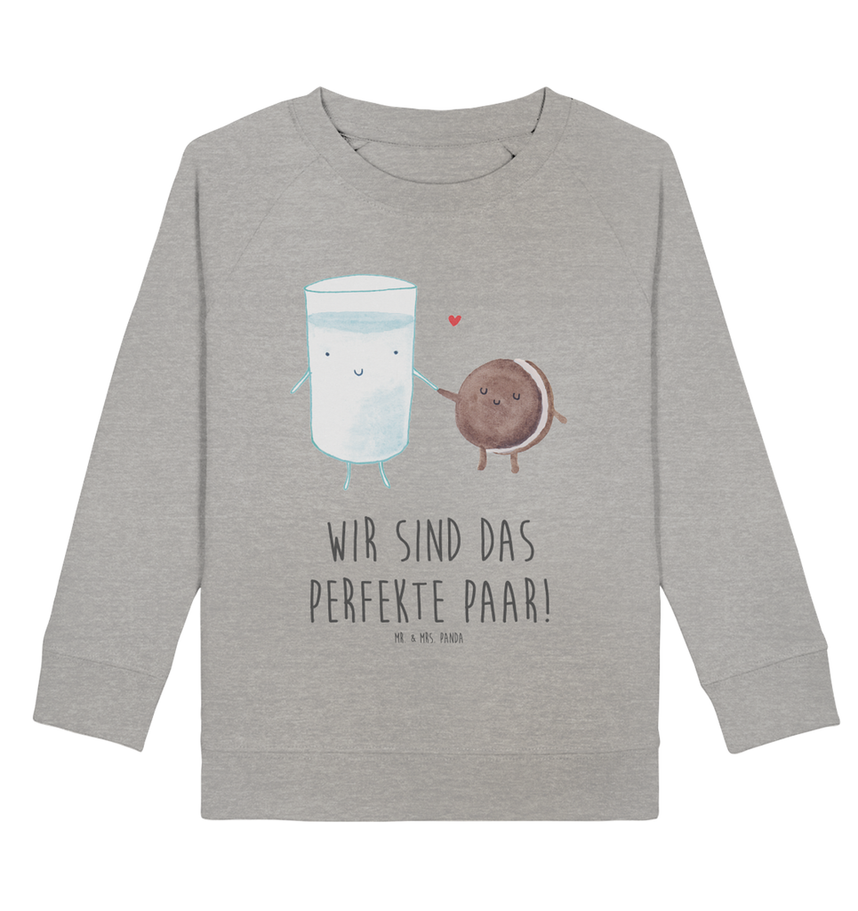 Organic Kinder Pullover Milch & Keks Kinder Pullover, Kinder Sweatshirt, Jungen, Mädchen, Tiermotive, Gute Laune, lustige Sprüche, Tiere, Milk, Cookie, Milch, Keks, Kekse, Kaffee, Einladung Frühstück, Motiv süß, romantisch, perfektes Paar