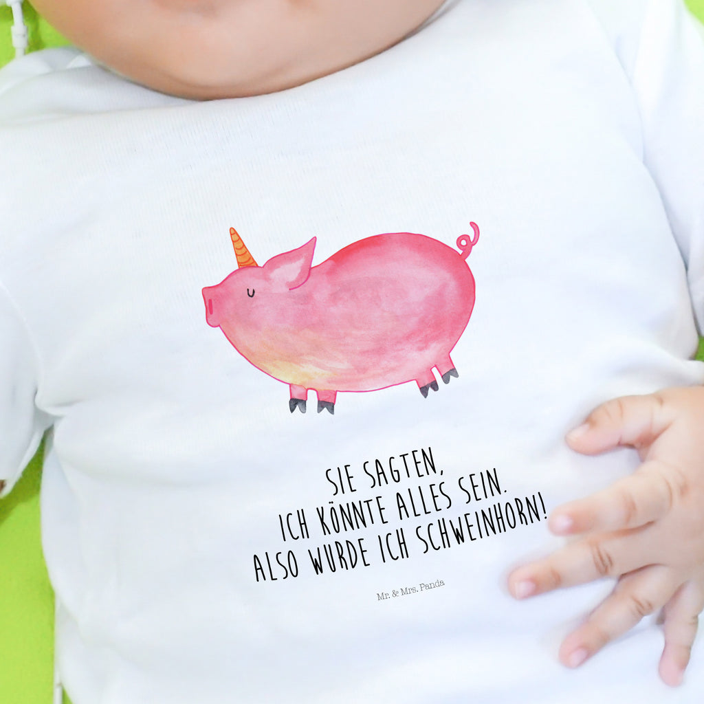 Organic Baby Shirt Einhorn Schwein Baby T-Shirt, Jungen Baby T-Shirt, Mädchen Baby T-Shirt, Shirt, Einhorn, Einhörner, Einhorn Deko, Pegasus, Unicorn, Party, Spaß, Schwein, Schweinhorn, Bauer, witzig. lustig, Spruch, geschenk, Pig, Piggy, funny, english, englisch