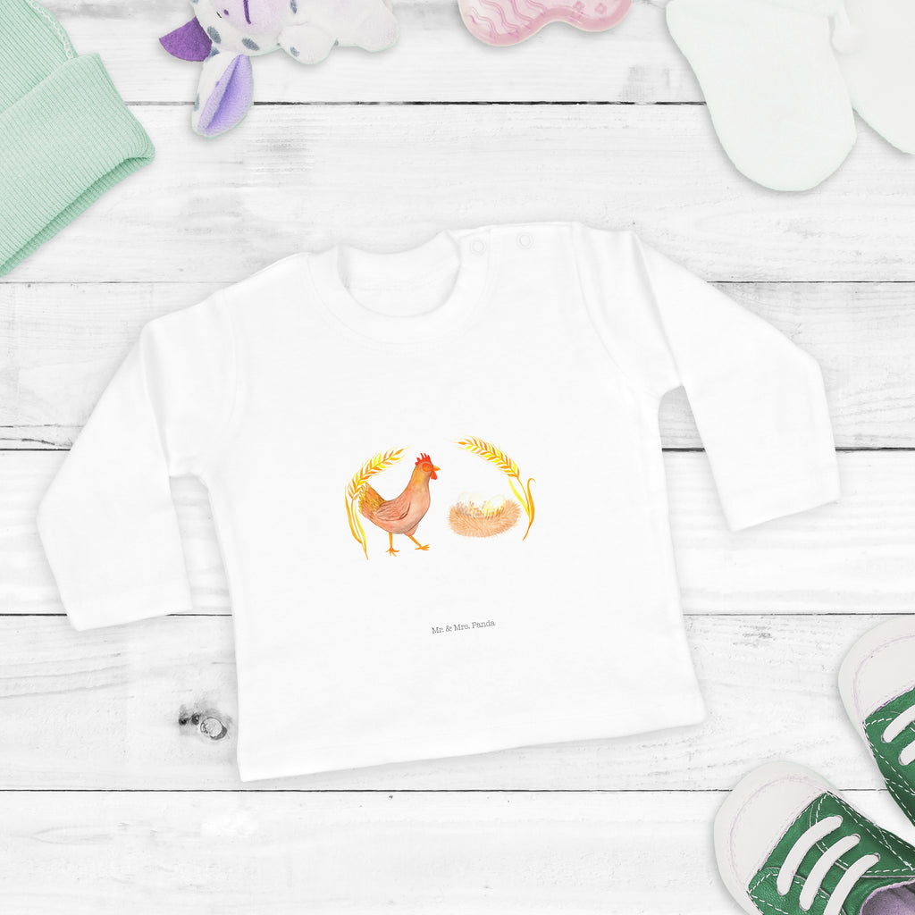 Baby Longsleeve Huhn stolz Mädchen, Jungen, Baby, Langarm, Bio, Kleidung, Bauernhof, Hoftiere, Landwirt, Landwirtin, Hahn, Henne, Hühner, Eier, Hof, Landleben, Motivation, Geburt, Magie, Spruch, Schwangerschaft