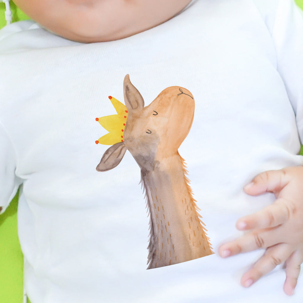 Baby Longsleeve Lamakopf König Mädchen, Jungen, Baby, Langarm, Bio, Kleidung, Lama, Alpaka, Lamas, König, Königin, Freundin, Mama, Papa, Büro Kollege, Kollegin, Chef, Vorgesetzter, Abi, Abitur