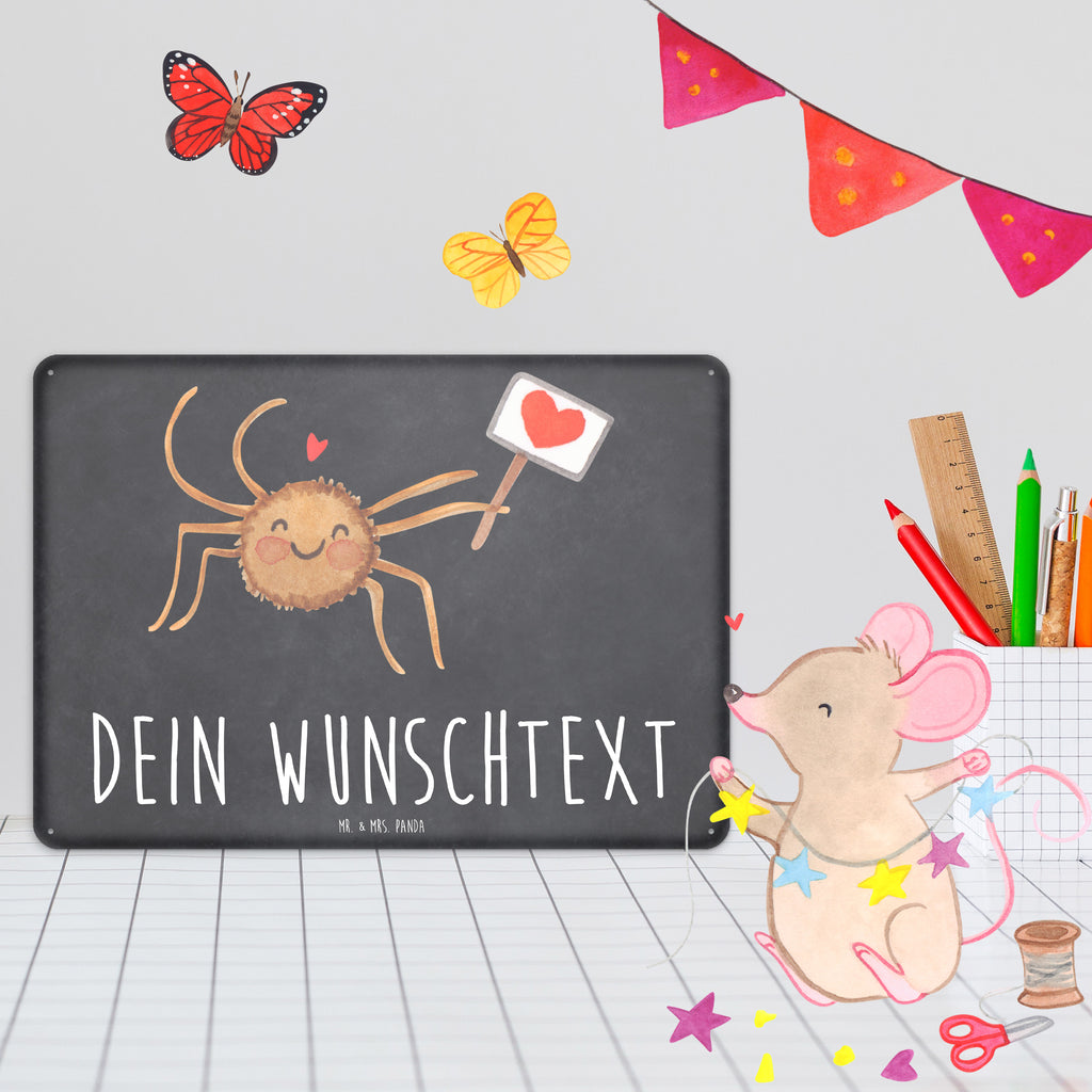 Personalisiertes Blechschild Spinne Agathe Motivation Blechschild, Metallschild, Geschenk Schild, Schild, Magnet-Metall-Schild, Deko Schild, Wandschild, Wand-Dekoration, Türschild, Spinne Agathe, Spinne, Agathe, Videos, Merchandise, Motivation, Glück, Liebe, Vertrauen, Dankeschön