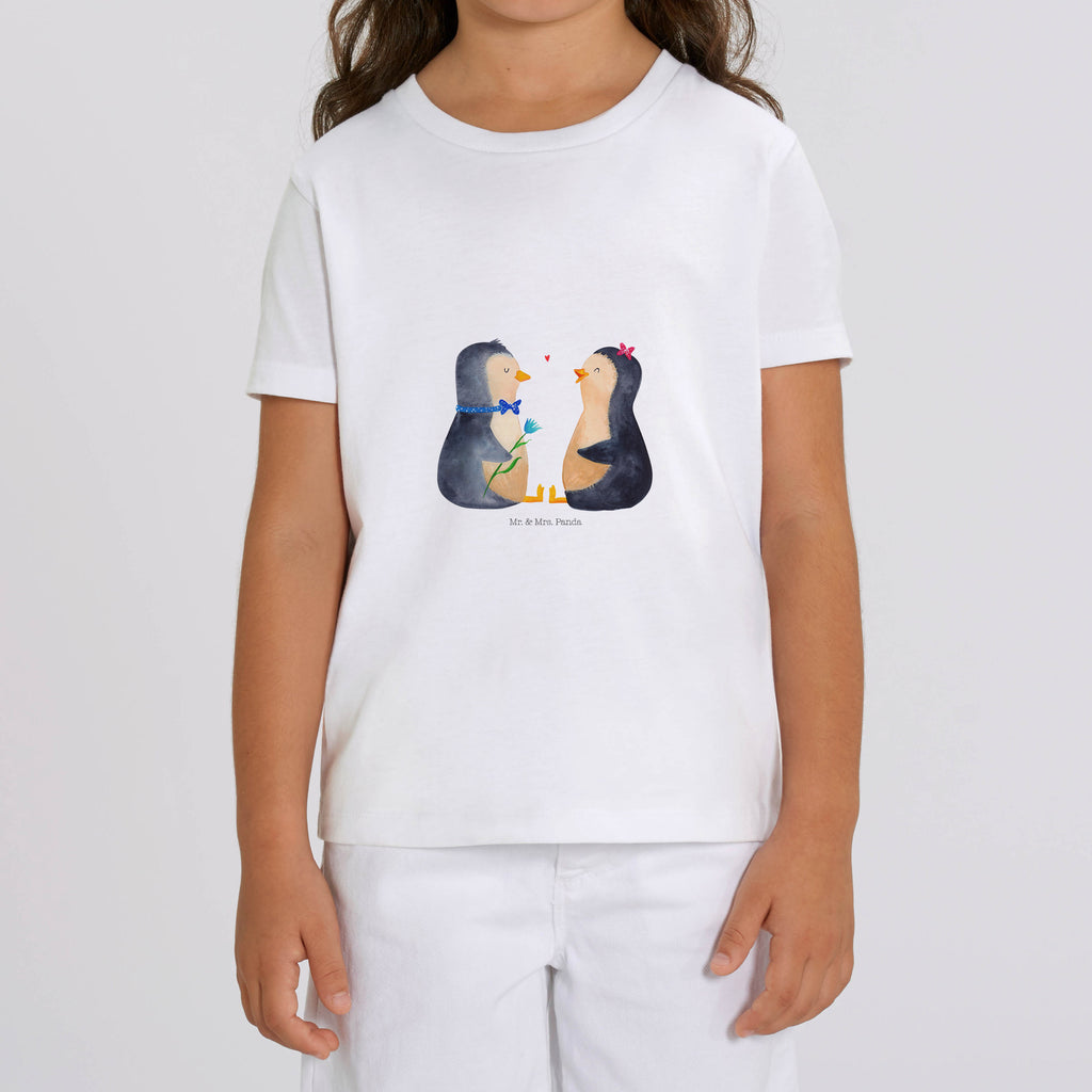 Organic Kinder T-Shirt Pinguin Pärchen Kinder T-Shirt, Kinder T-Shirt Mädchen, Kinder T-Shirt Jungen, Pinguin, Pinguine, Liebe, Liebespaar, Liebesbeweis, Liebesgeschenk, Verlobung, Jahrestag, Hochzeitstag, Hochzeit, Hochzeitsgeschenk, große Liebe, Traumpaar