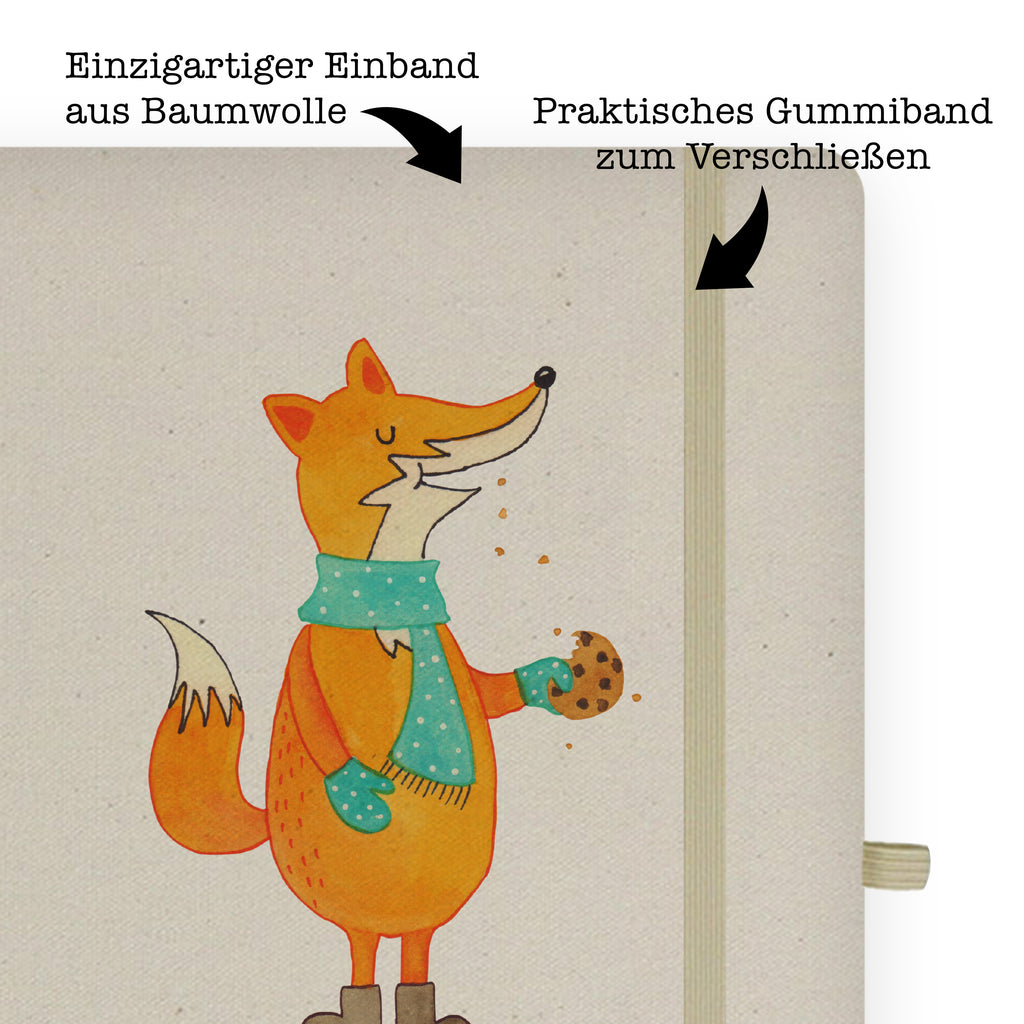 Baumwoll Notizbuch Fuchs Keks Notizen, Eintragebuch, Tagebuch, Notizblock, Adressbuch, Journal, Kladde, Skizzenbuch, Notizheft, Schreibbuch, Schreibheft, Fuchs, Füchse, Backen Spruch, Kekse, Winter, Weihnachtszeit, Plätzchen, Liebe, Küche Deko