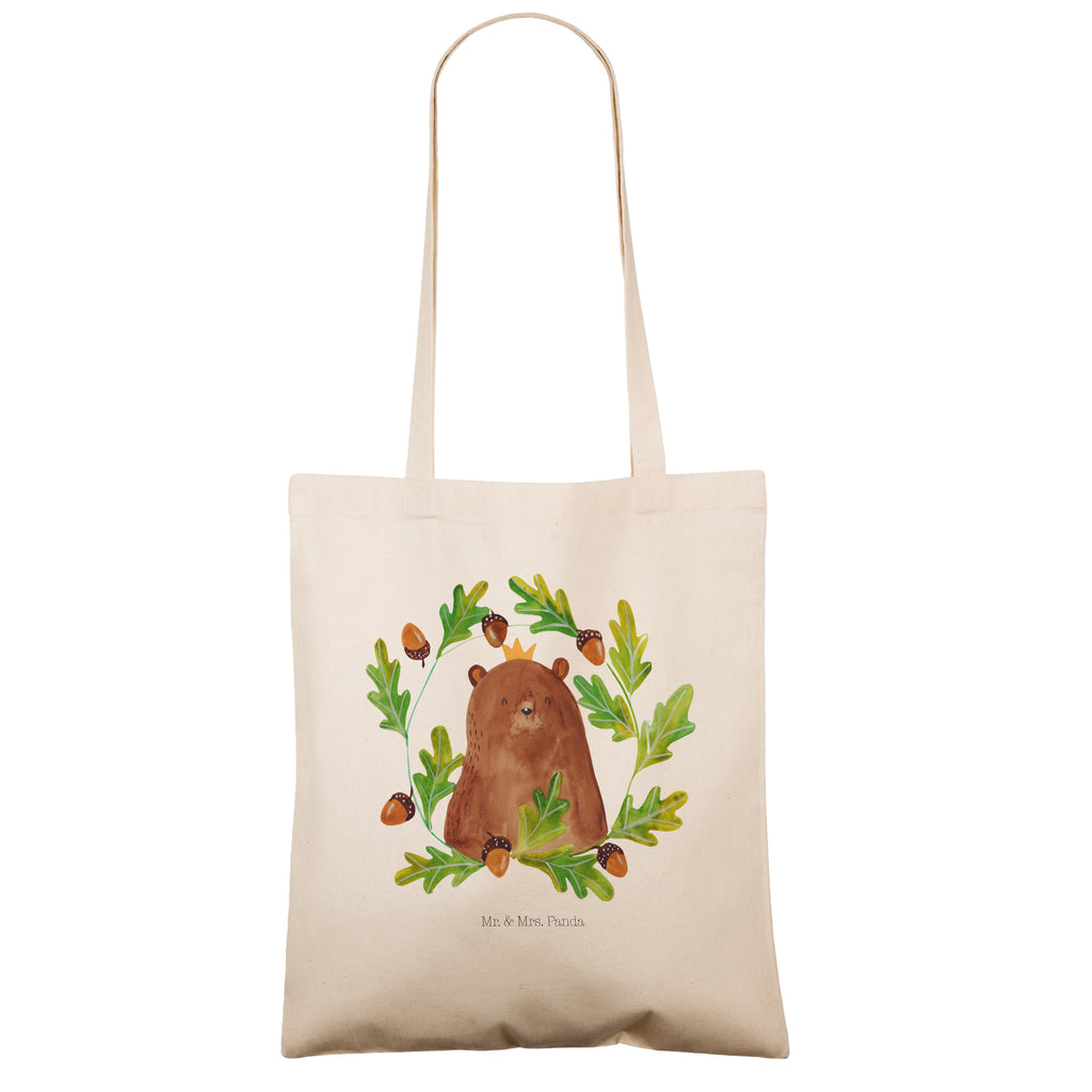 Tragetasche Bär König Beuteltasche, Beutel, Einkaufstasche, Jutebeutel, Stoffbeutel, Tasche, Shopper, Umhängetasche, Strandtasche, Schultertasche, Stofftasche, Tragetasche, Badetasche, Jutetasche, Einkaufstüte, Laptoptasche, Bär, Teddy, Teddybär, Papa, Papa Bär, bester Vater, bester Papa, weltbester Papa, Vatertag, Vater, Dad, Daddy, Papi