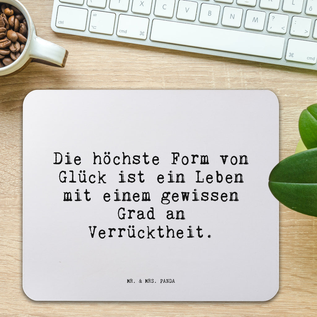 Mauspad Sprüche und Zitate Die höchste Form von Glück ist ein Leben mit einem gewissen Grad an Verrücktheit. Mousepad, Computer zubehör, Büroausstattung, PC Zubehör, Arbeitszimmer, Mauspad, Einzigartiges Mauspad, Designer Mauspad, Mausunterlage, Mauspad Büro, Spruch, Sprüche, lustige Sprüche, Weisheiten, Zitate, Spruch Geschenke, Spruch Sprüche Weisheiten Zitate Lustig Weisheit Worte