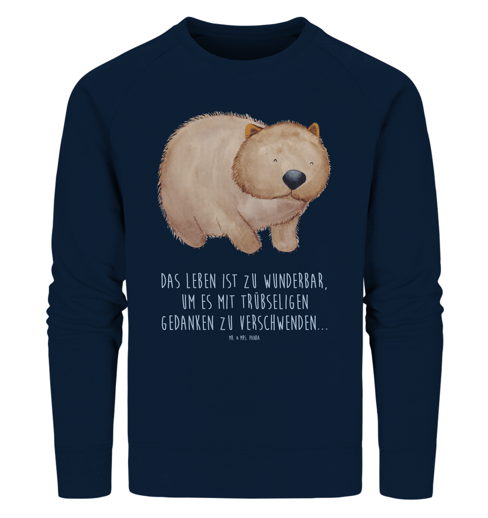 Organic Pullover Wombat Pullover, Pullover Männer, Pullover Frauen, Sweatshirt, Sweatshirt Männer, Sweatshirt Frauen, Unisex, Tiermotive, Gute Laune, lustige Sprüche, Tiere, Wombat, Das Leben ist schön, Motivation, Spruch, Australien