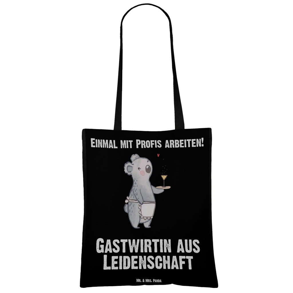 Tragetasche Gastwirtin aus Leidenschaft Beuteltasche, Beutel, Einkaufstasche, Jutebeutel, Stoffbeutel, Tasche, Shopper, Umhängetasche, Strandtasche, Schultertasche, Stofftasche, Tragetasche, Badetasche, Jutetasche, Einkaufstüte, Laptoptasche, Beruf, Ausbildung, Jubiläum, Abschied, Rente, Kollege, Kollegin, Geschenk, Schenken, Arbeitskollege, Mitarbeiter, Firma, Danke, Dankeschön, Kneipenwirtin, Gastwirtin, Gaststätte, Kneipe, Eröffnung, Barkeeperin, Rum, Bar