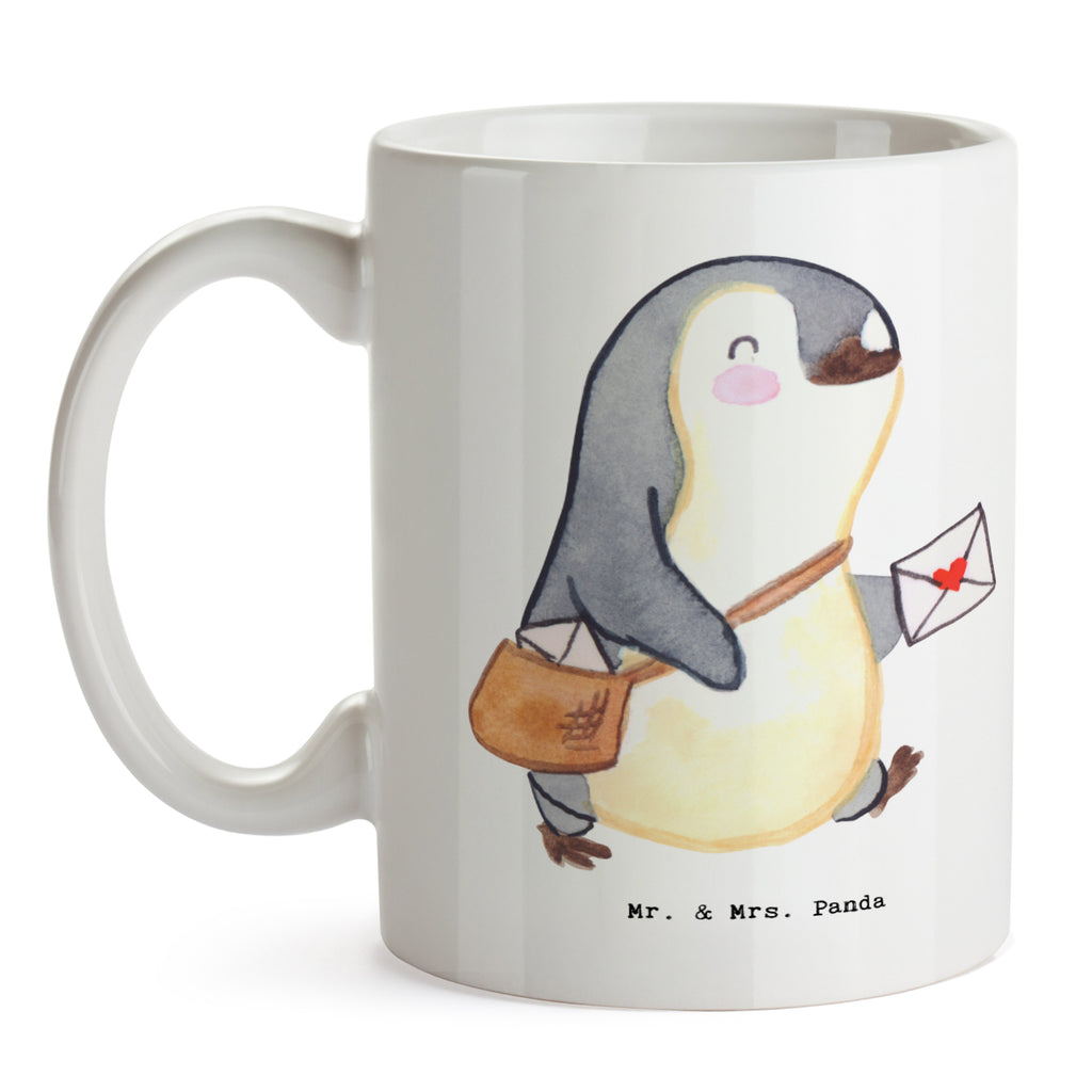 Tasse Postbote mit Herz Tasse, Kaffeetasse, Teetasse, Becher, Kaffeebecher, Teebecher, Keramiktasse, Porzellantasse, Büro Tasse, Geschenk Tasse, Tasse Sprüche, Tasse Motive, Kaffeetassen, Tasse bedrucken, Designer Tasse, Cappuccino Tassen, Schöne Teetassen, Beruf, Ausbildung, Jubiläum, Abschied, Rente, Kollege, Kollegin, Geschenk, Schenken, Arbeitskollege, Mitarbeiter, Firma, Danke, Dankeschön, Postbote, Briefzusteller, Briefträger, Postler