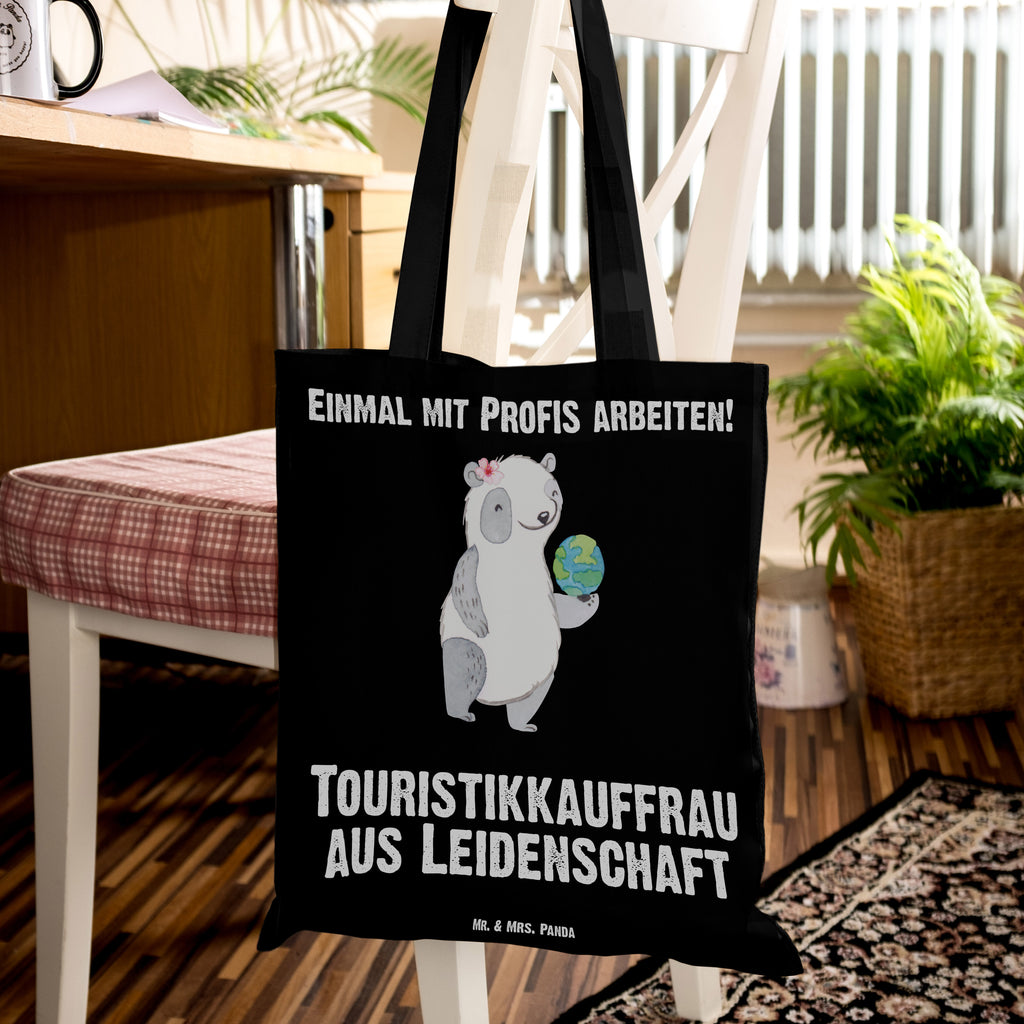 Tragetasche Touristikkauffrau aus Leidenschaft Beuteltasche, Beutel, Einkaufstasche, Jutebeutel, Stoffbeutel, Tasche, Shopper, Umhängetasche, Strandtasche, Schultertasche, Stofftasche, Tragetasche, Badetasche, Jutetasche, Einkaufstüte, Laptoptasche, Beruf, Ausbildung, Jubiläum, Abschied, Rente, Kollege, Kollegin, Geschenk, Schenken, Arbeitskollege, Mitarbeiter, Firma, Danke, Dankeschön