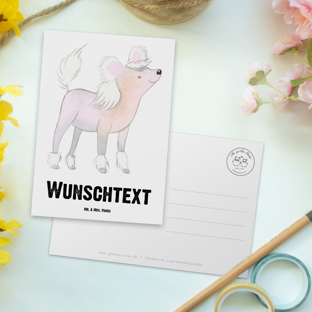 Personalisierte Postkarte Chinesischer Schopfhund Moment Postkarte mit Namen, Postkarte bedrucken, Postkarte mit Wunschtext, Postkarte personalisierbar, Geschenkkarte mit Namen, Grußkarte mit Namen, Karte mit Namen, Einladung mit Namen, Ansichtskarte mit Namen, Geschenkkarte mit Wunschtext, Grußkarte mit Wunschtext, Karte mit Wunschtext, Einladung mit Wunschtext, Ansichtskarte mit Wunschtext, Hund, Hunderasse, Rassehund, Hundebesitzer, Geschenk, Tierfreund, Schenken, Welpe, Chinesischer Schopfhund, Chinese Crested Dog