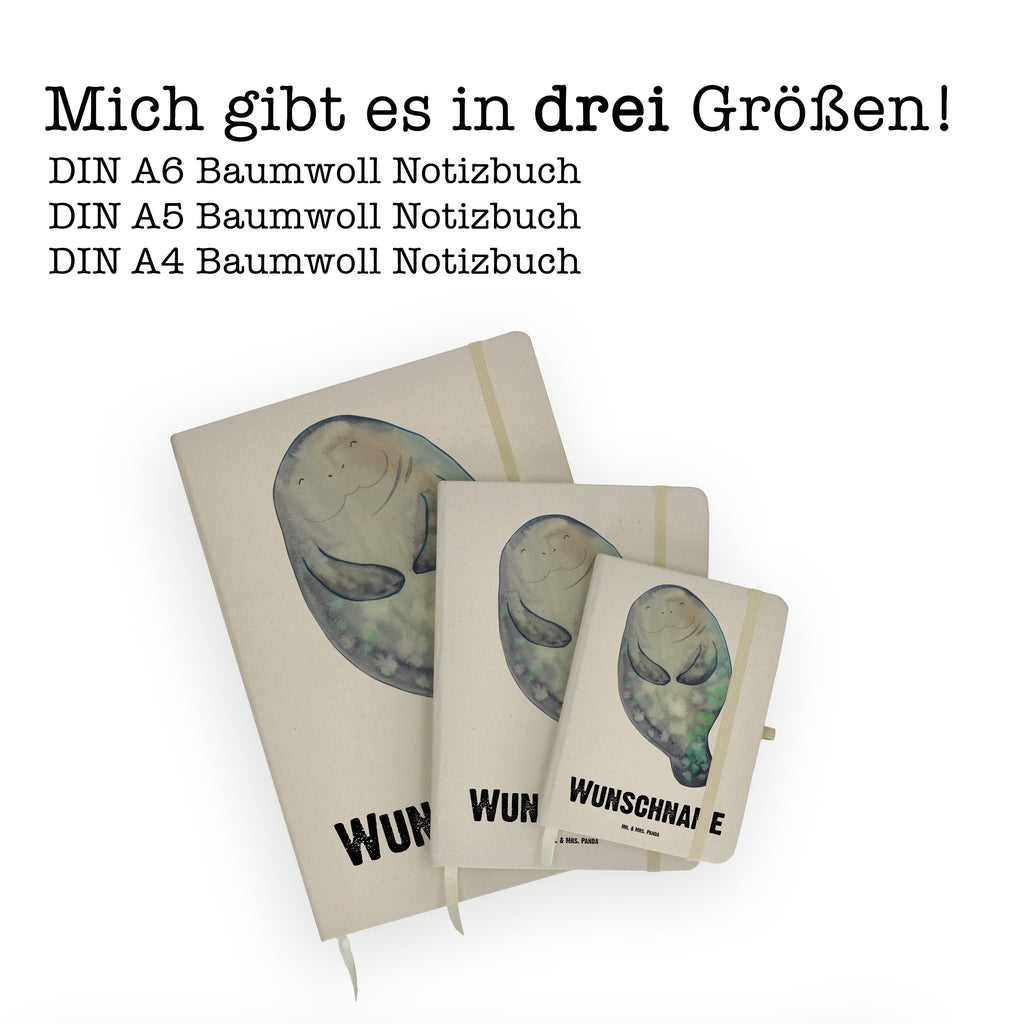 DIN A4 Personalisiertes Notizbuch Seekuh happy Personalisiertes Notizbuch, Notizbuch mit Namen, Notizbuch bedrucken, Personalisierung, Namensbuch, Namen, Meerestiere, Meer, Urlaub, Seekuh, Seekühe, Selbstliebe, Respekt, Neuanfang, Neustart, Achtsamkeit, Zufrieden, Liebeskummer, Freundin