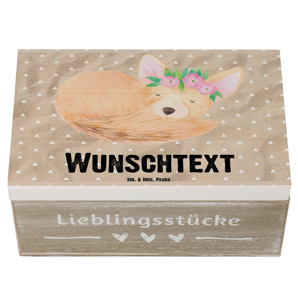 Personalisierte Holzkiste Wüstenfuchs Blumen Holzkiste mit Namen, Kiste mit Namen, Schatzkiste mit Namen, Truhe mit Namen, Schatulle mit Namen, Erinnerungsbox mit Namen, Erinnerungskiste, mit Namen, Dekokiste mit Namen, Aufbewahrungsbox mit Namen, Holzkiste Personalisiert, Kiste Personalisiert, Schatzkiste Personalisiert, Truhe Personalisiert, Schatulle Personalisiert, Erinnerungsbox Personalisiert, Erinnerungskiste Personalisiert, Dekokiste Personalisiert, Aufbewahrungsbox Personalisiert, Geschenkbox personalisiert, GEschenkdose personalisiert, Afrika, Wildtiere, Wüste, Wüstenfuchs, Blumen, Blumenkranz, Glücklich