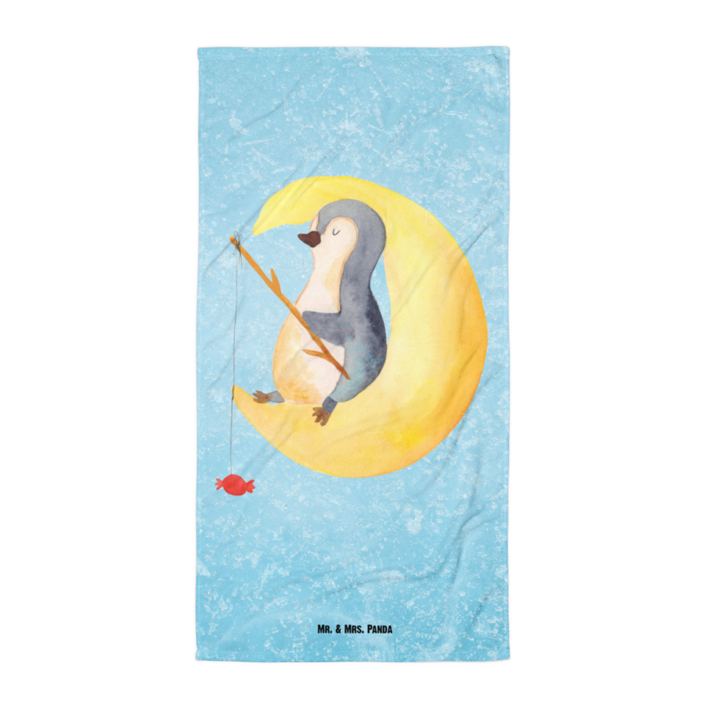 XL Badehandtuch Pinguin Mond Handtuch, Badetuch, Duschtuch, Strandtuch, Saunatuch, Pinguin, Pinguine, Spruch, schlafen, Nachtruhe, Einschlafen, Schlafzimmer, Schlafstörungen, Gästezimmer