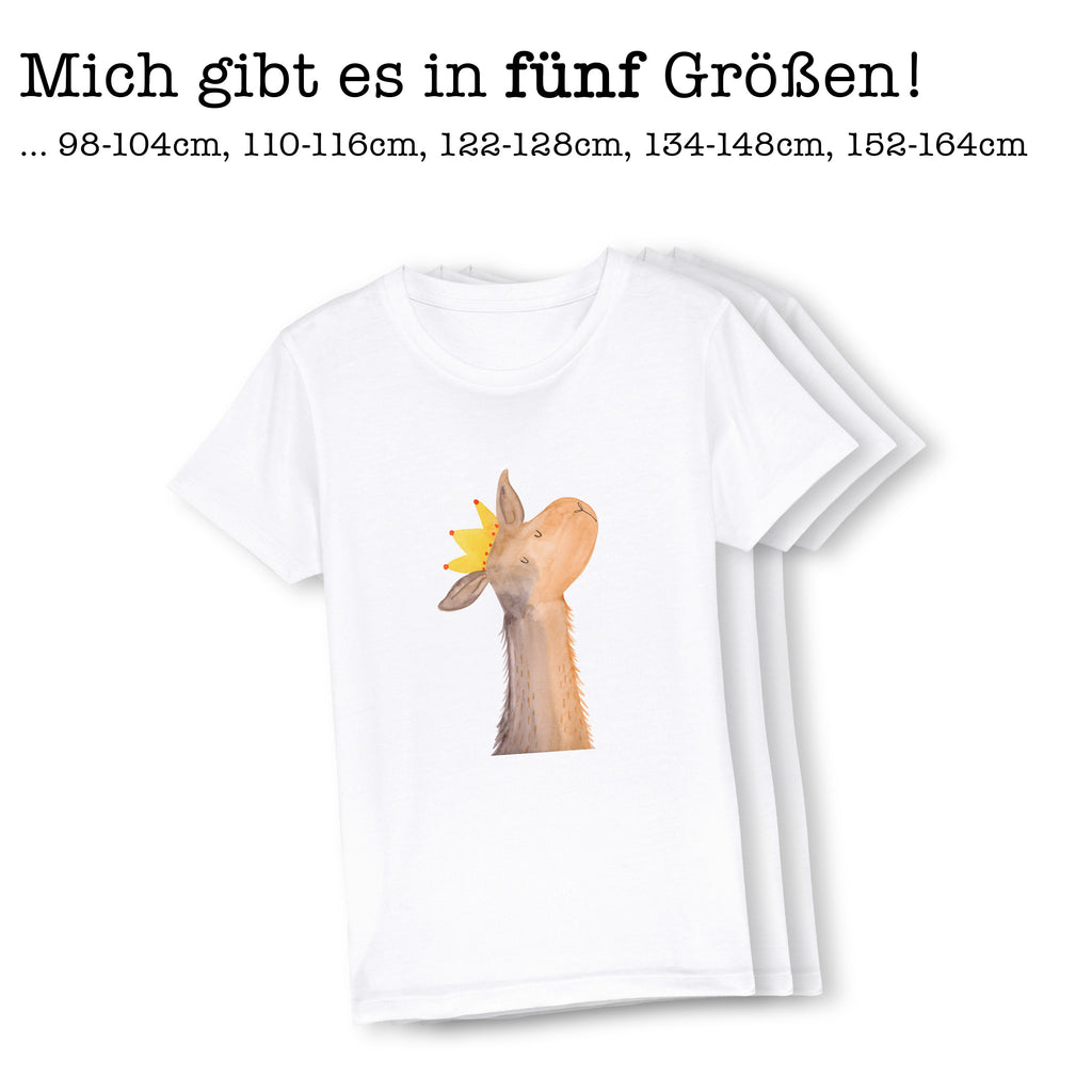 Organic Kinder T-Shirt Lamakopf König Kinder T-Shirt, Kinder T-Shirt Mädchen, Kinder T-Shirt Jungen, Lama, Alpaka, Lamas, König, Königin, Freundin, Mama, Papa, Büro Kollege, Kollegin, Chef, Vorgesetzter, Abi, Abitur