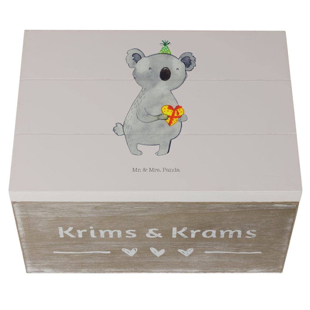 Holzkiste Koala Geschenk Holzkiste, Kiste, Schatzkiste, Truhe, Schatulle, XXL, Erinnerungsbox, Erinnerungskiste, Dekokiste, Aufbewahrungsbox, Geschenkbox, Geschenkdose, Koala, Koalabär, Geschenk, Geburtstag, Party