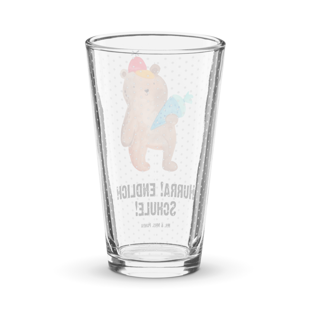 Premium Trinkglas Bär mit Schultüte Trinkglas, Glas, Pint Glas, Bierglas, Cocktail Glas, Wasserglas, Bär, Teddy, Teddybär, Bär Motiv, Schultüte, Erster Schultag Geschenk, Einschulung Geschenk, Schule Geschenk, Grundschule, Schulanfang, Schulbeginn