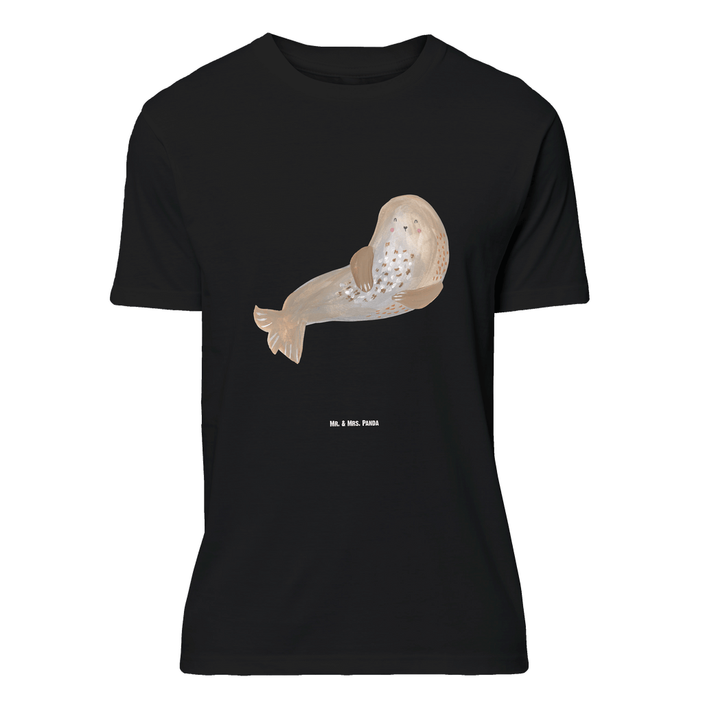 T-Shirt Standard Robbe lachend T-Shirt, Shirt, Tshirt, Lustiges T-Shirt, T-Shirt mit Spruch, Party, Junggesellenabschied, Jubiläum, Geburstag, Herrn, Damen, Männer, Frauen, Schlafshirt, Nachthemd, Sprüche, Tiermotive, Gute Laune, lustige Sprüche, Tiere, Robbe, Robben, Seehund, Strand, Meerestier, Ostsee, Nordsee