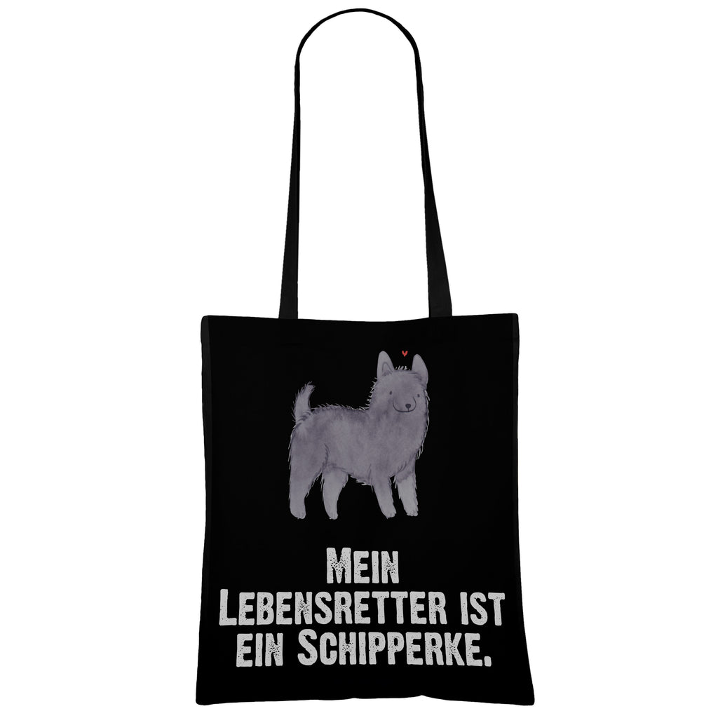 Tragetasche Schipperke Lebensretter Beuteltasche, Beutel, Einkaufstasche, Jutebeutel, Stoffbeutel, Tasche, Shopper, Umhängetasche, Strandtasche, Schultertasche, Stofftasche, Tragetasche, Badetasche, Jutetasche, Einkaufstüte, Laptoptasche, Hund, Hunderasse, Rassehund, Hundebesitzer, Geschenk, Tierfreund, Schenken, Welpe, Schipperke, belgische Hunderasse