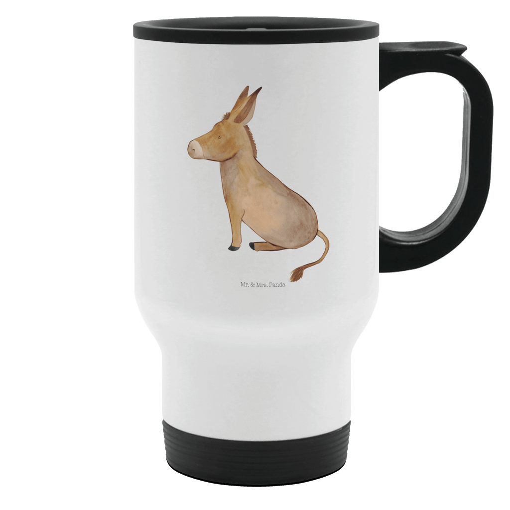 Thermobecher Esel Thermobecher, To Go Becher, Thermotasse, Kaffeebecher, Isolierbecher, Thermobecher To Go, Warmhaltetasse, Edelstahlbecher, Reisebecher, Tasse mit Deckel, Thermobecher für 400 ml, Kaffeetasse zum Mitnehmen, Tasse zum Mitnehmen, Spülmaschinenfest, Tiermotive, Gute Laune, lustige Sprüche, Tiere, Esel, Weisheit, Lebensmut, Lebensglück, Ziel, Lebensziel, Mut, erfolg, tapferkeit, positive gedanken, zuversicht