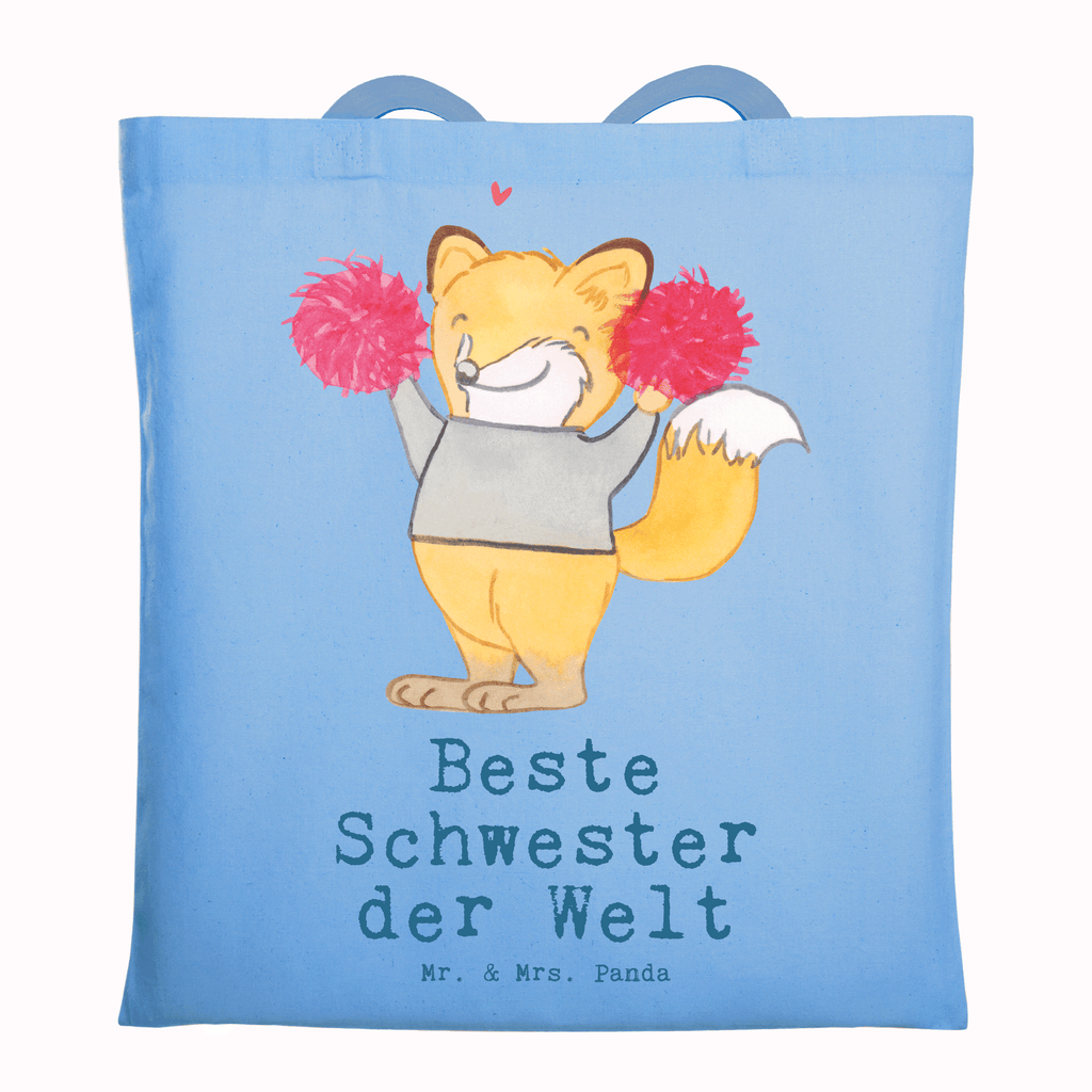 Tragetasche Fuchs Beste Schwester der Welt Beuteltasche, Beutel, Einkaufstasche, Jutebeutel, Stoffbeutel, für, Dankeschön, Geschenk, Schenken, Geburtstag, Geburtstagsgeschenk, Geschenkidee, Danke, Bedanken, Mitbringsel, Freude machen, Geschenktipp, Schwester, Geschwister, Schwesterherz, Sister, Familie, Kleinigkeit, Beste, Tochter